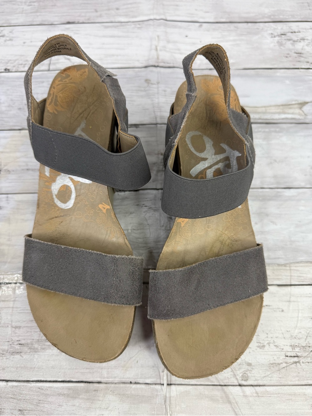 OTBT Bushnell Slingback Platform Sandals Grey